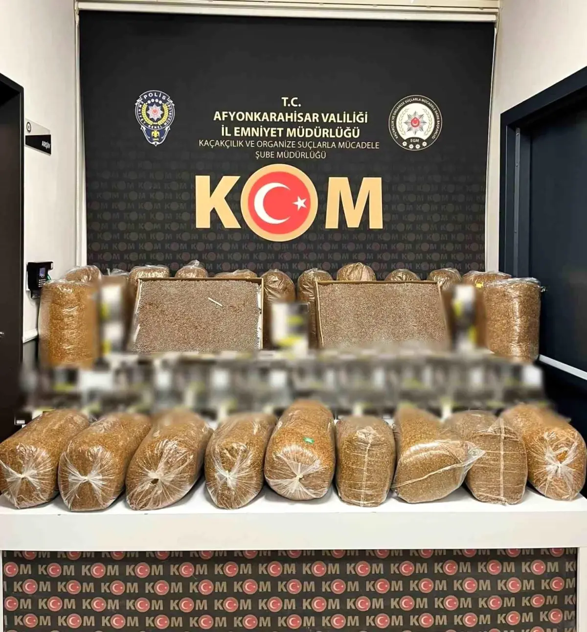 Afyonkarahisar’da 60 bin makaron ele geçirildi